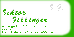 viktor fillinger business card
